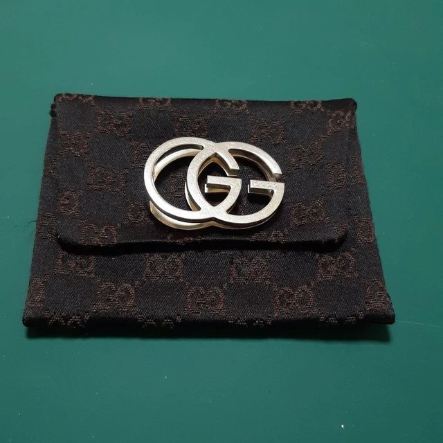 GUCCI Money Clip GG Marmont GG Logo Silver 925 Made in Italy Vintage