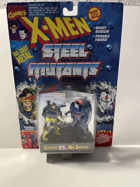 X-men Steel Mutants Cyclops VS Mr Sinister Set Action Figure Toy Biz 1994 Marvel