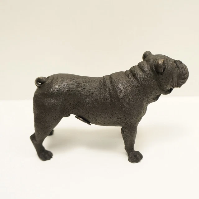Estatua Perro Buldog Fauna Art Deco Estilo Art Nouveau Estilo Bronce sólido 3