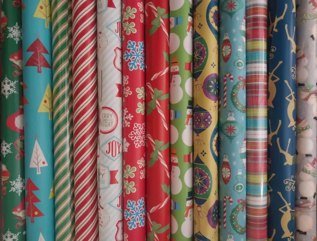 christmas wrapping paper rolls