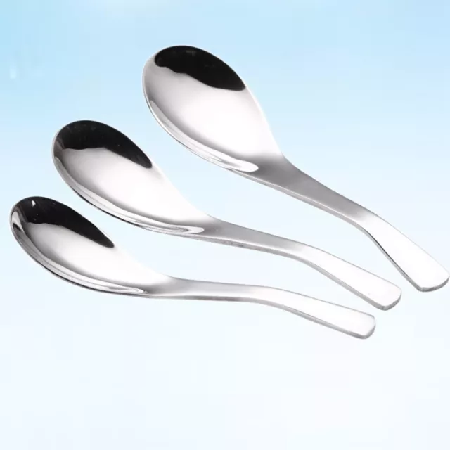 3 PIEZAS M cuchara de acero inoxidable para niños cucharas de comedor espesantes