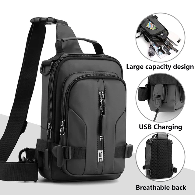 Waterproof Men Women Sling Bag Chest Fanny Cross Body Travel Shoulder Backpack