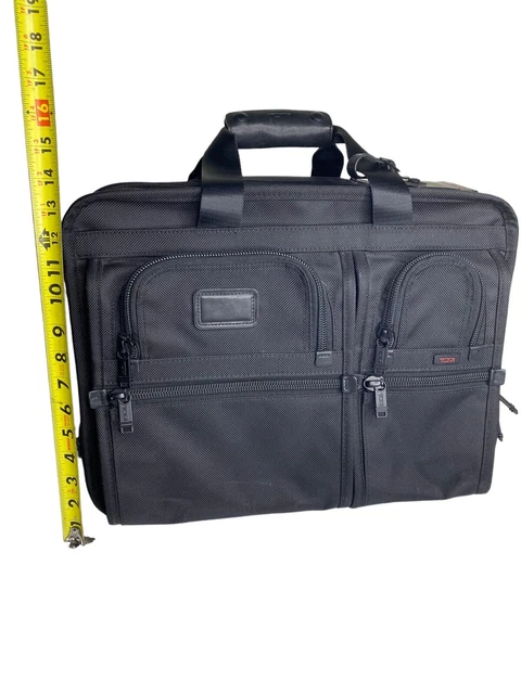 Tumi Alpha Deluxe Wheeled Briefcase Laptop Rolling Bag 26104D4 Expandable Carry 12