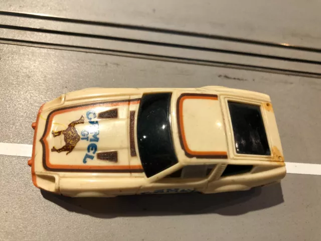 HO scale Slot car Tyco Datsun/Camel #1 body only, fit Tyco 440 narrow chassis.