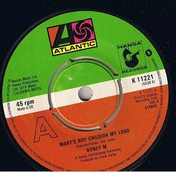 Boney M. - Mary's Boy Child / Oh My Lord (7")