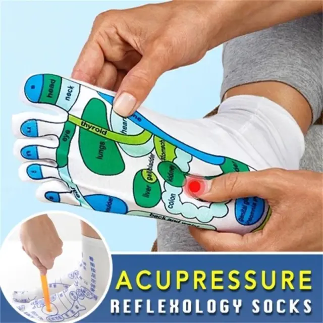 Acupressure Reflexology Sock Yoga Foot Massage Foot Point Diagram Acupoint Socks