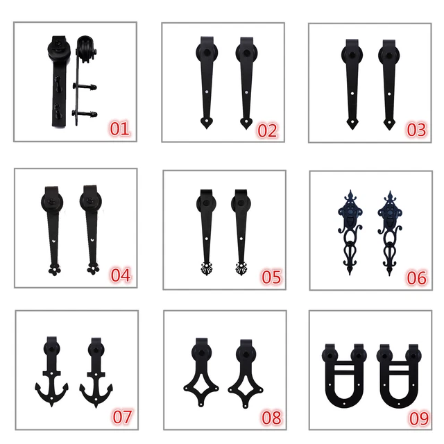 2Pcs Sliding Barn Door Hardware Extra Rollers Barn Door Rollers Kit (No Track)
