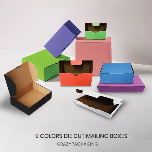 Pink Black White Mailing Box Shipping Carton Mailer Cardboard A5 A6 B7 BX2 BX6