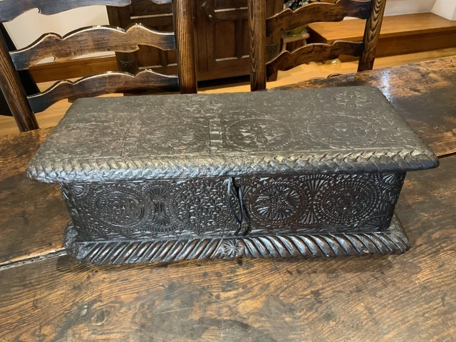 18th Small Century Oak Box Dated 1770 Georgeous Patination. OFFERS!
