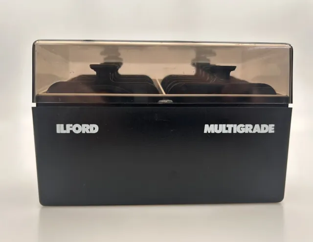 Vintage Ilford Multigrade Filter Set Kit Below The Lens 0-5 & Red Set + Case