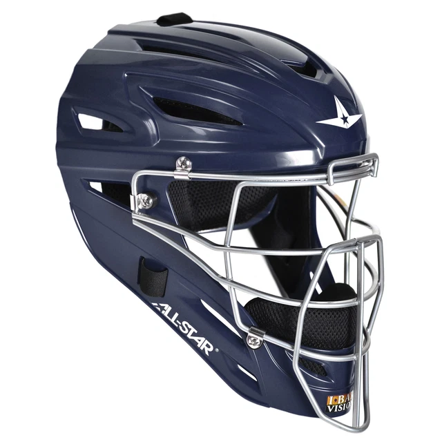 All-Star UltraCool MVP Baseball/Softball Catcher's Helmet - Navy - Adult