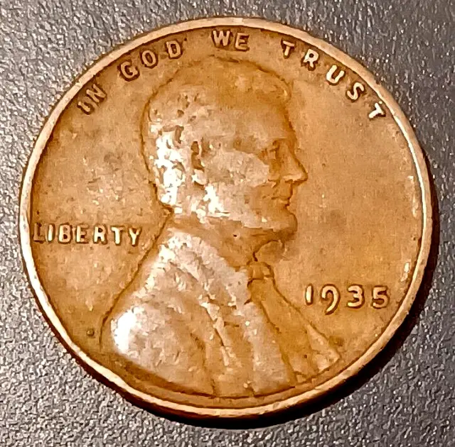 1935 Lincoln Wheat Cent/Penny NMM US Old Coins Collection