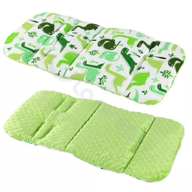 Universal Stroller Pram Buggy LINER INSERT  Washable Dino /  green