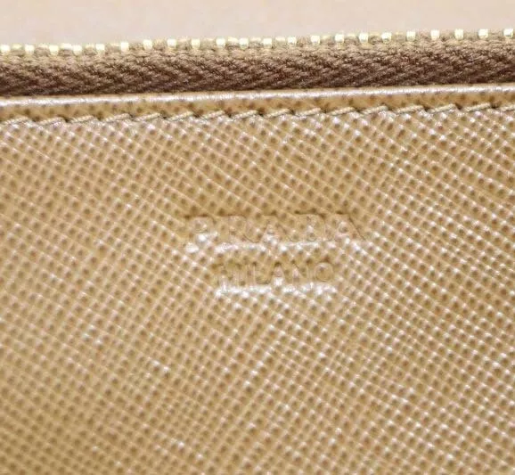 PRADA Wallet Bag Shoulder Bag Diagonal Chain Leather Camel 1M1405  YO19  OH Wo 3