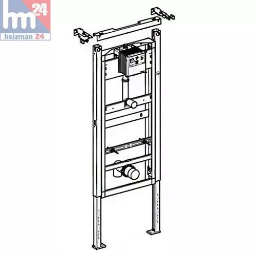 Komplett Set Geberit Duofix Basic mit Urinalsteuerung Handauslösung u. Urinal 3