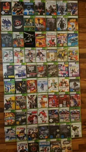 Xbox 360 Spiele (Assassins Creed, Need for Speed, Tomb Raider,WRC..)