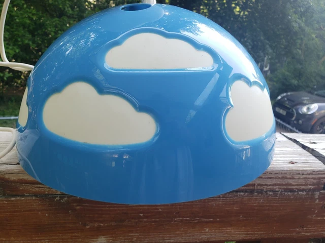 Ikea Skojig Blue Cloud Ceiling Hanging  Pendant Lamp Light Decor Kid Nursery