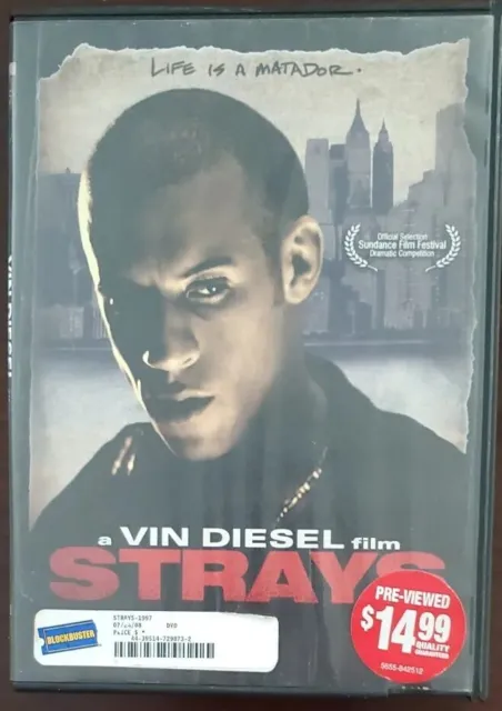 STRAYS (1997) DVD 2008 Widescreen Ex-Blockbuster Vin Diesel VGC $7.99 ...