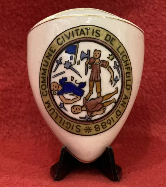 Lichfield Sigillum Commune Civitatis De Lichfield And´ 1688 W. H. Goss Porcelain