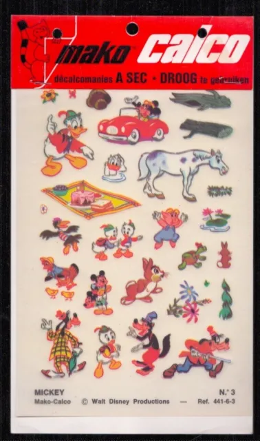 Walt Disney . Pochette De Decalcomanies Mickey . 1970' . ( T20 )