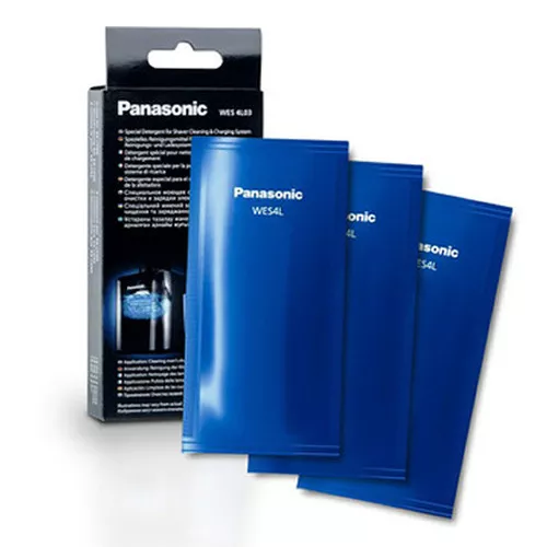 VÉRITABLE SACHETS DE NETTOYAGE DE RASOIR PANASONIC WES4L03 X 3.  UK STOCK modèle ES-LV95