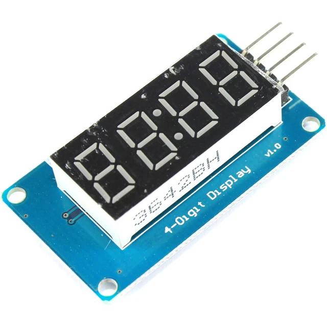 4 DIGIT RED 7 Segment LED Module TMH1637 Digital Clock Arduino Flux ...
