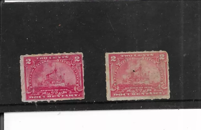 United States 1898. Internal Revenue. Pinhole In Second. Fine Used. As Per Scan.