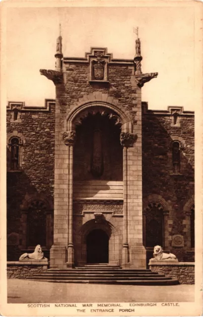 Real Photo Scottish National War Memorial Edinburgh Scotland Castle Postcard