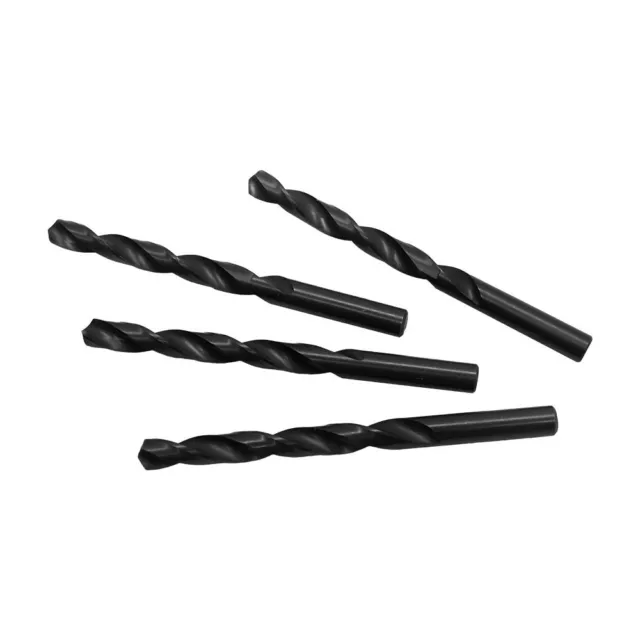 Straight Shank Drilling 4 Pc 9.9mm HSS Black Oxide Jobber Length Twist Drill Set