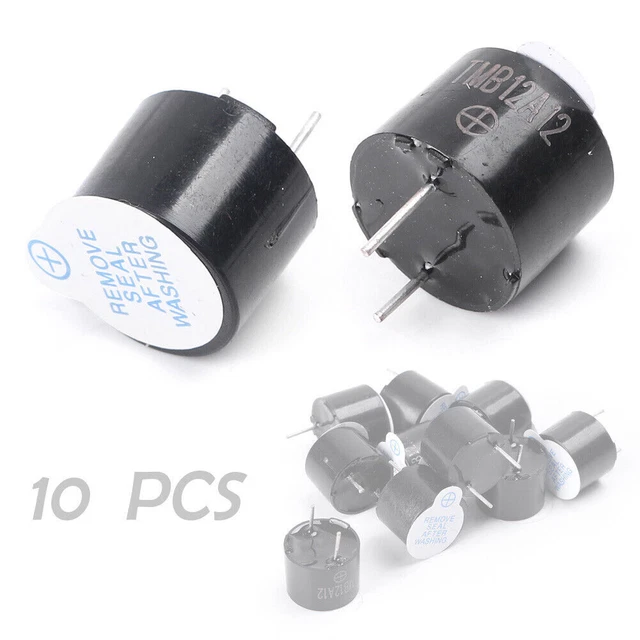 5v Active Buzzer Magnetic Long Continous Beep Tone Alarm Ringer 12mm 10pcs/Set