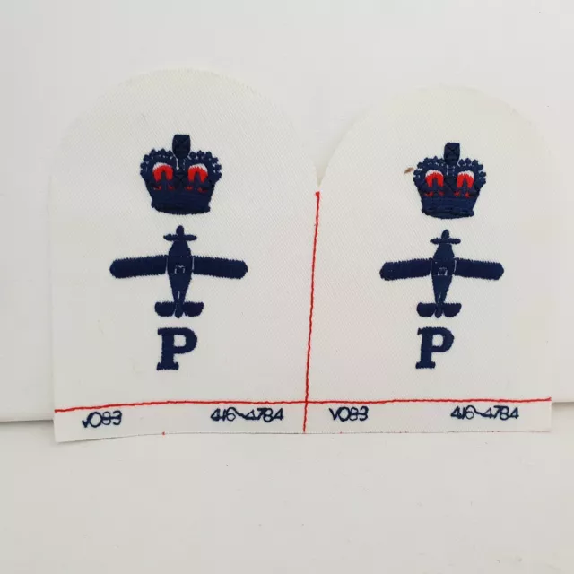 Royal Navy Fleet air arm photographer petty officer trade patch pair