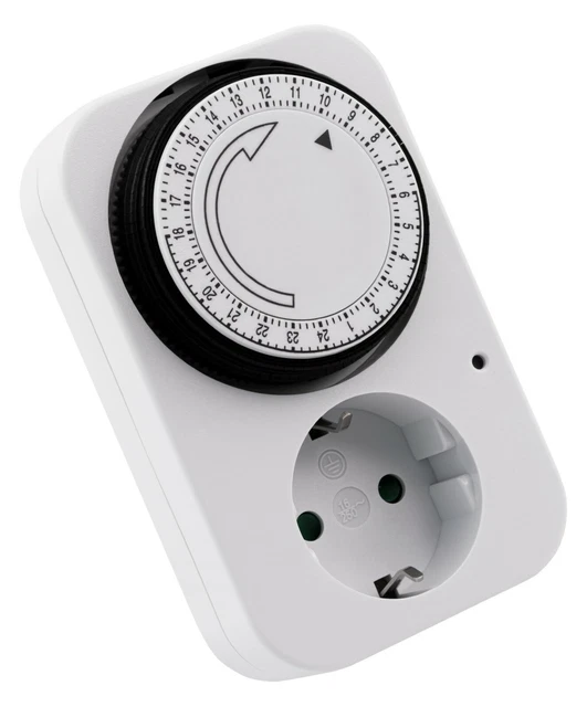Minuterie Mécanique Prise Brennenstuhl MC 120 - Compte à Rebours Jusqu'à 120 Min - Sécurité Enfant - 230V/16A - 12