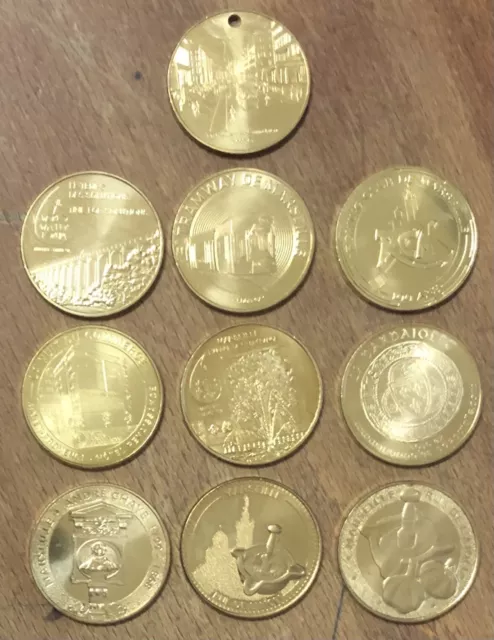 Lot De 10 Mdp Médailles Monnaie De Paris Jeton Touristique Medals Tokens Coins