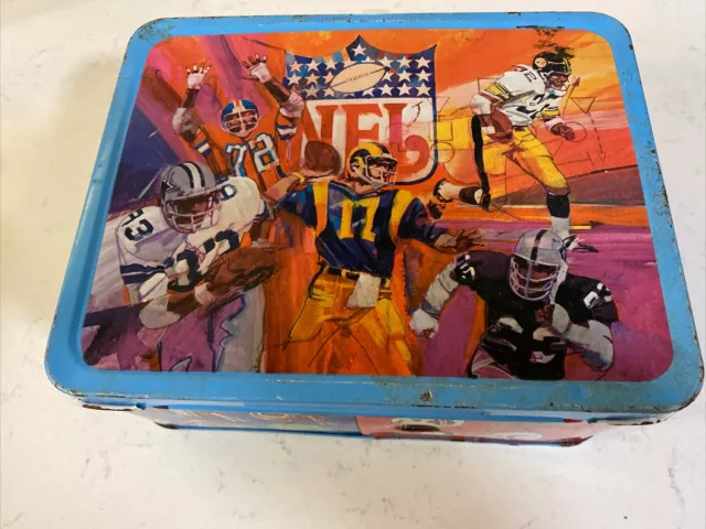 VINTAGE 1978 NFL Metal Lunchbox AFC NFC FOOTBALL No Thermos
