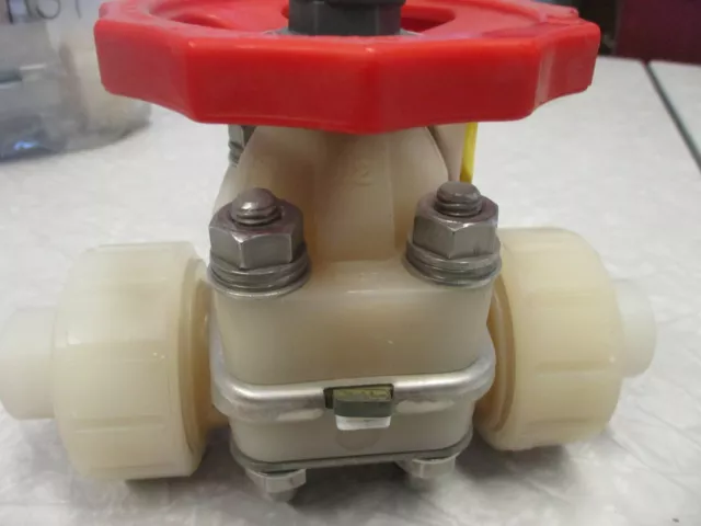 Diaphragm Valve ASAHI 1" Union Butt End | PVDF Body | PTFE Seat | FC