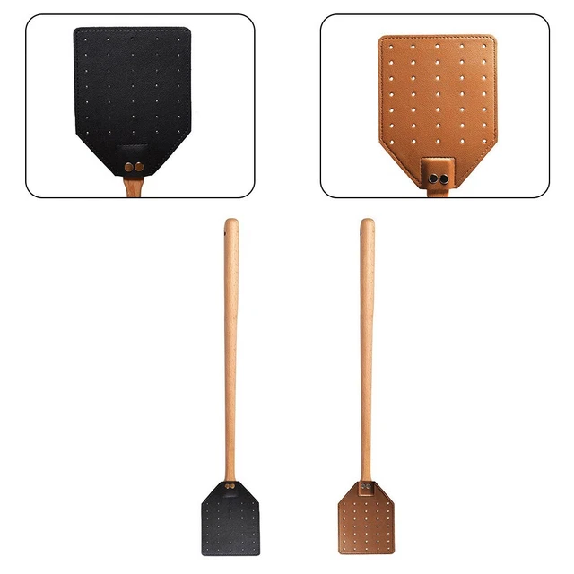Totalmente Nuevo Fly Swatter Cuero Resistente Asesino Insectos Cuero Fiable