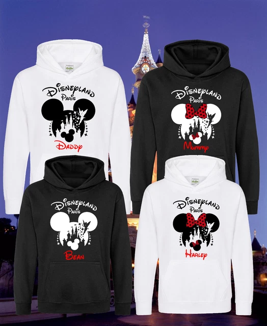 PERSONALISED DISNEYLAND PARIS Family Hoodie, Disney World 2025 Unisex