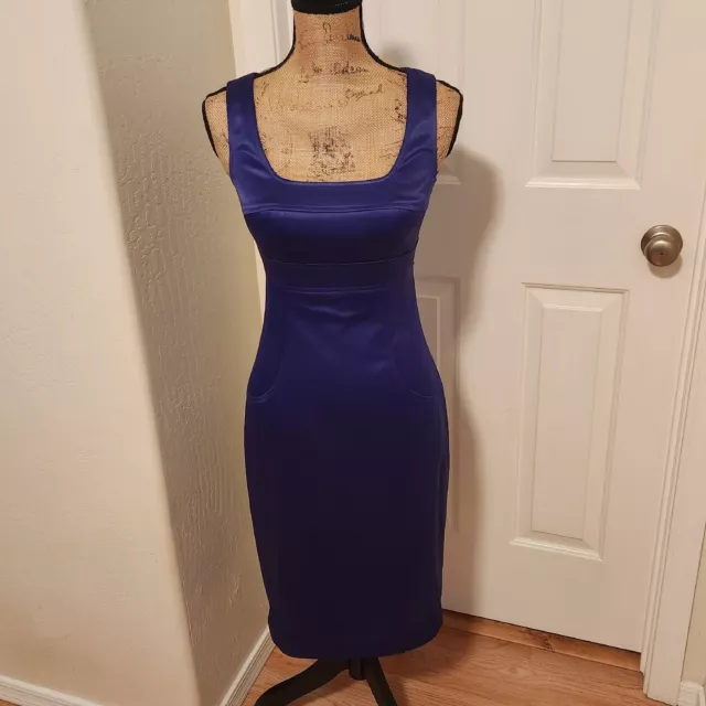 American Living Women's Size 2 Purple Satin Sleeveless Bodycon Dress