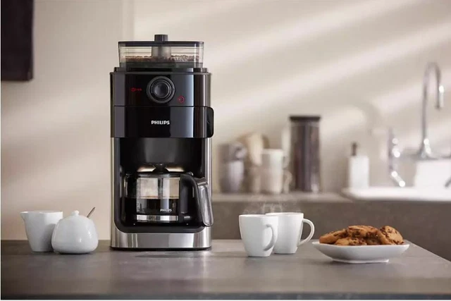 PHILIPS Machine à Café Grind & Brew HD7767/00 Cafetière avec Broyeur 1000W 3