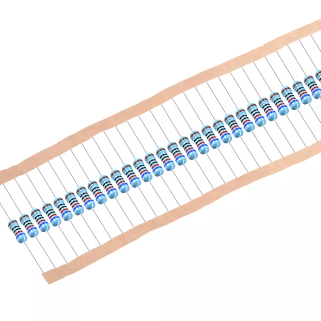 1/2W 620 Ohm Metal Film Resistors 0.5W 1% Tolerances 5 Color Bands 100Pcs