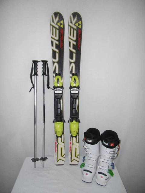 Fischer " Race " Ski Junior Allround Carver 110 Cm + Skischuhe Gr.:35 Im Set