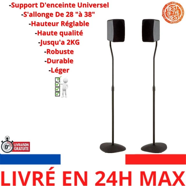 Support Mural Universel Pour Devialet Phantom 2 - Inclinable 120° - Charge Max 5 Kg - ABS Robuste