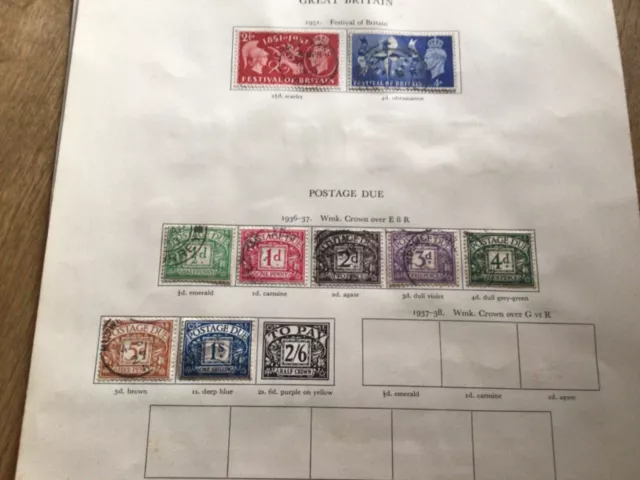 Great Britain stamps collection  on 2 pages A9348