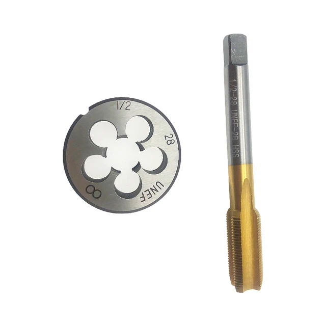 1/2"-28 New 1/2-28 Gunsmithing Tap and Die Set TiN Coated RH Thread For 1/2"-28
