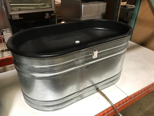 48" x 24" Oval Galvanized Ice Bin