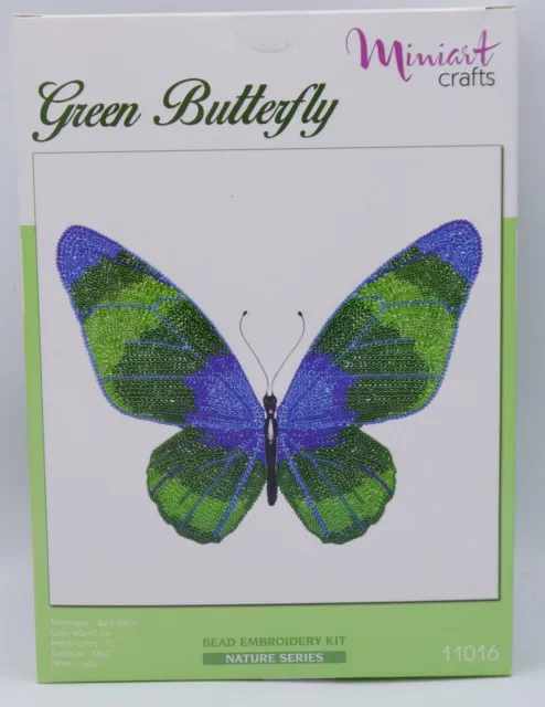 Miniart Crafts Green Butterfly 11016 Perlenstickerei-Set