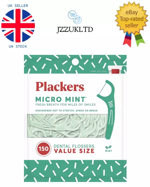 PLACKERS 150 x HILO DENTAL Micro Como Nuevo Paquete de ganga ALIENTO FRESCO Palillo de dientes Reino Unido