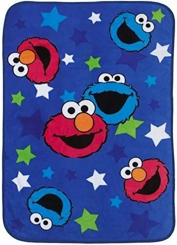 Sesame Street Toddler Blanket - Elmo & Cookie Monster