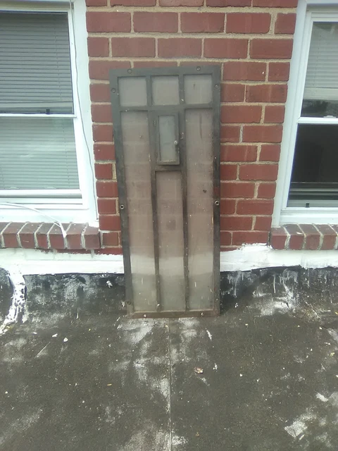 Antique Storm Glass Door