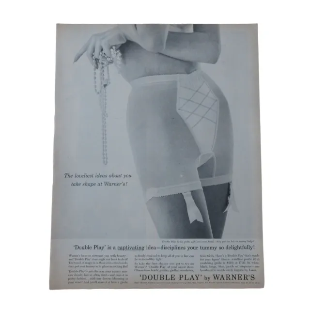 1961 Warner's Double Play Girdle - Vintage Print Ad